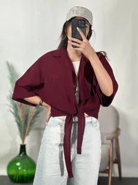 شومیز گره ای دخترانه | کربن